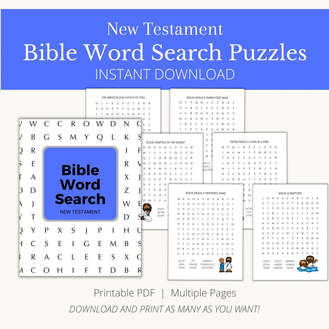 Printable Bible Word Search for Kids