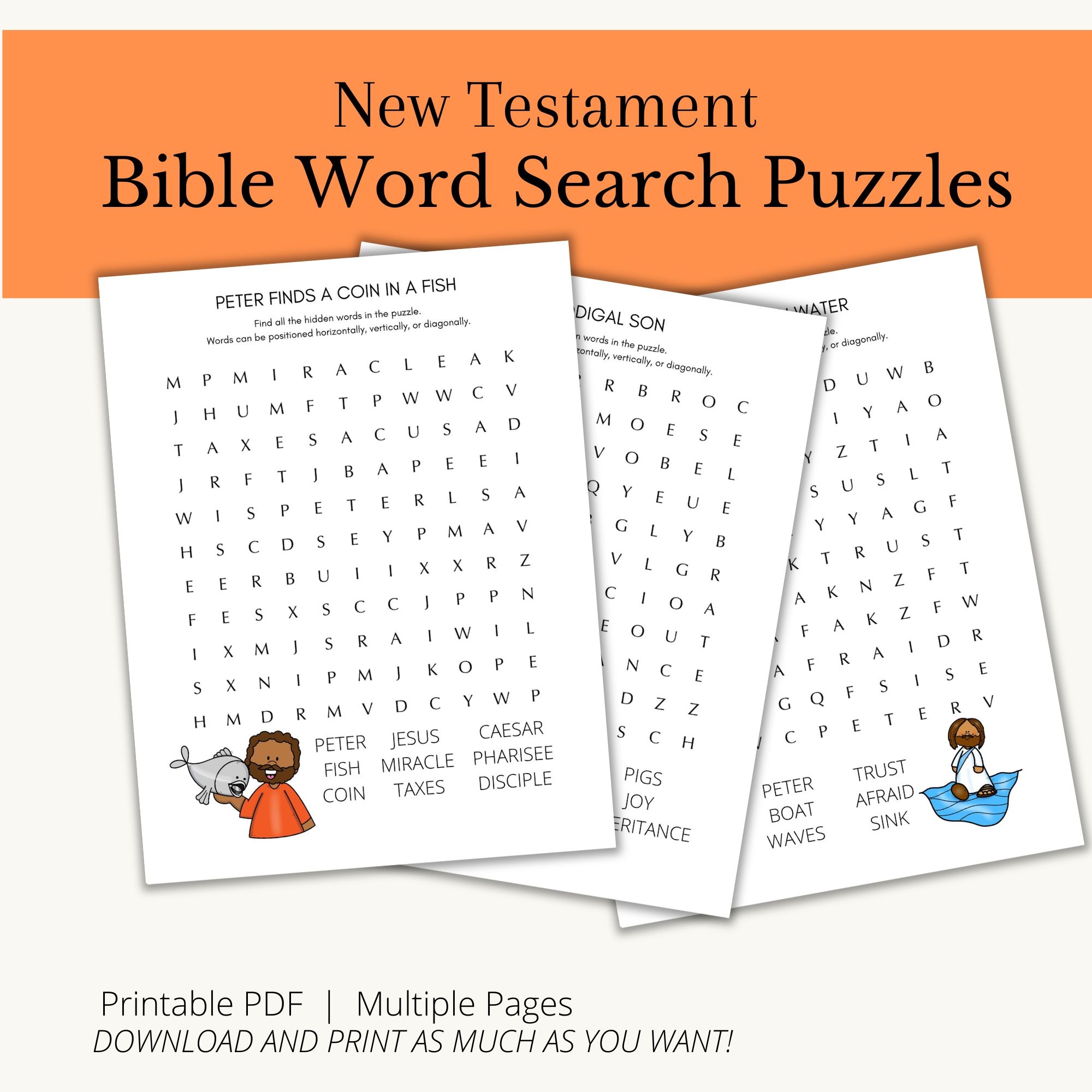 Bible Books Word Search Printable