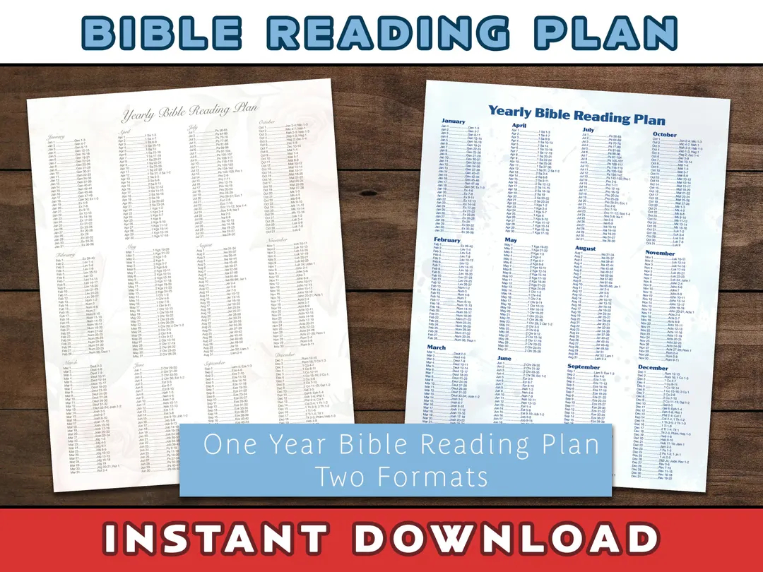 Yearly Bible Reading Plan Read The Bible In A Year