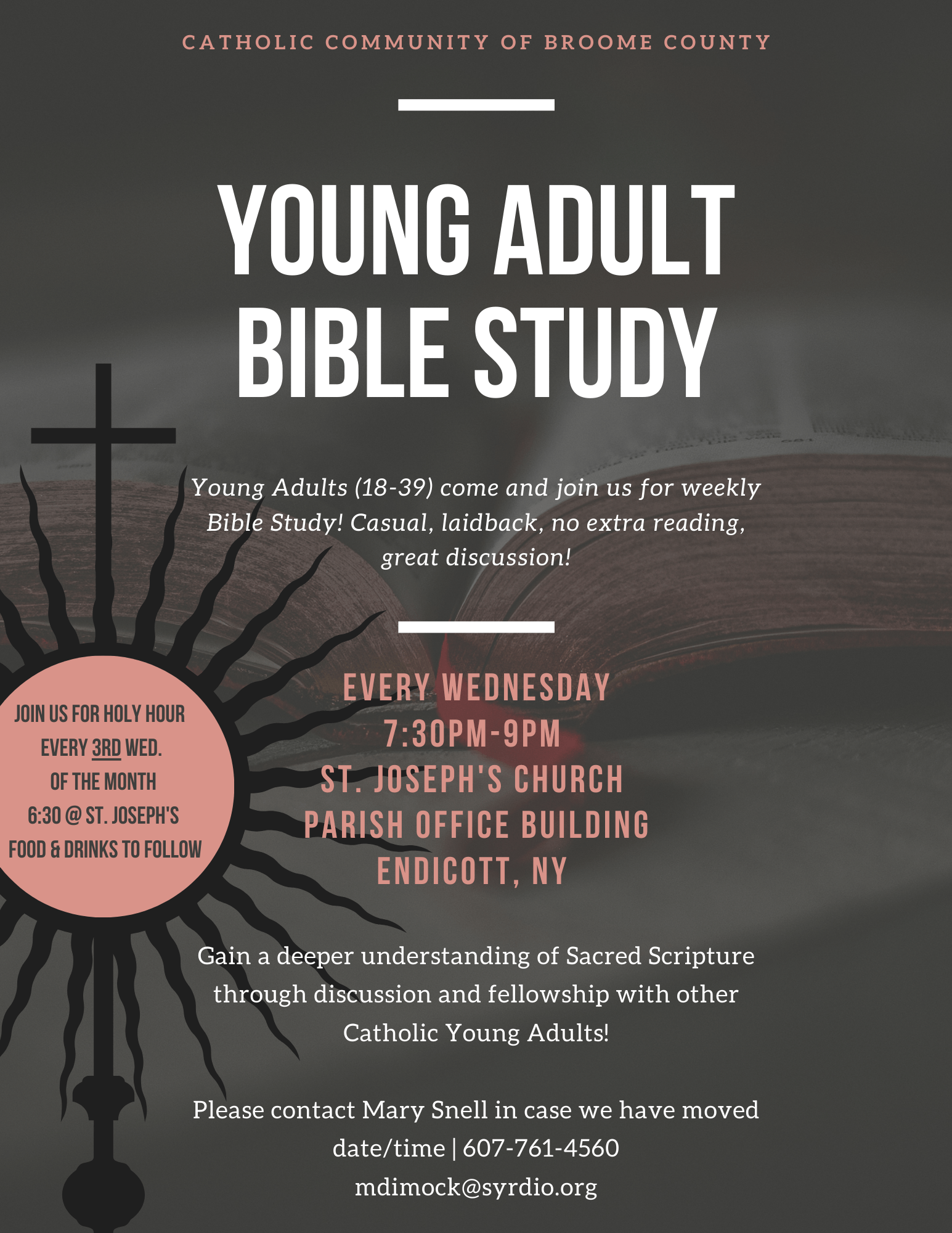 young adult bible study north endicott catholic community
