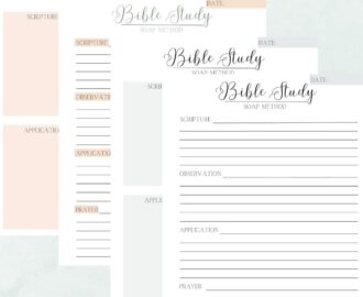 your free printables for soap bible study method