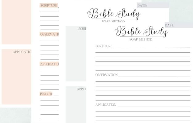 Your Free Printables For SOAP Bible Study Method
