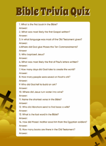 Youth Bible Trivia Questions 10 Free PDF Printables Printablee