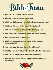 youth bible trivia questions 10 free pdf printables printablee