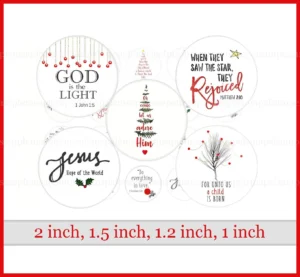 1 1 2 1 5 2 Inch Size Printable Download Christmas BIBLE VERSES Circle Images For Round Pendants Scripture Art 1 Inch Circles Etsy