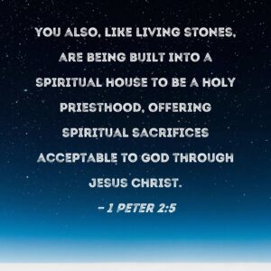 1 Peter 2 5 You Also Like Living Stones Are Being Built Into A Spiritual House To Be A Holy Priesthood Offering Spiritual Sacrifices Acceptable To God Through Jesus Christ