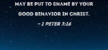 1 Peter 3 16 Keeping A Clear Conscience So That Those Who Slander You May Be Put To Shame By Your Good Behavior In Christ