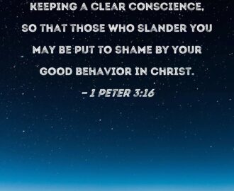 1 Peter 3 16 Keeping A Clear Conscience So That Those Who Slander You May Be Put To Shame By Your Good Behavior In Christ