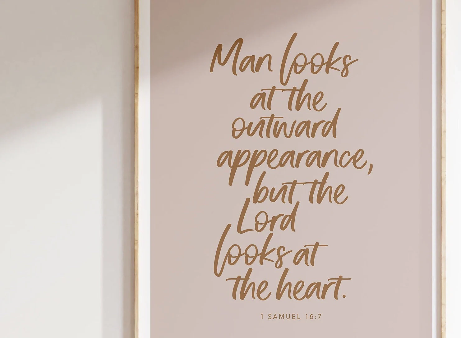 1 Samuel 16 7 Scripture Print Christian Bible Verse Wall Art digital Download Etsy