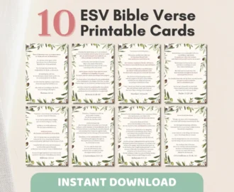 10 ESV Bible Verse Cards Printable Olive Watercolor Scripture Memory Cards Christian Greeting Card Encouraging Verse Scripture Wall Art Etsy