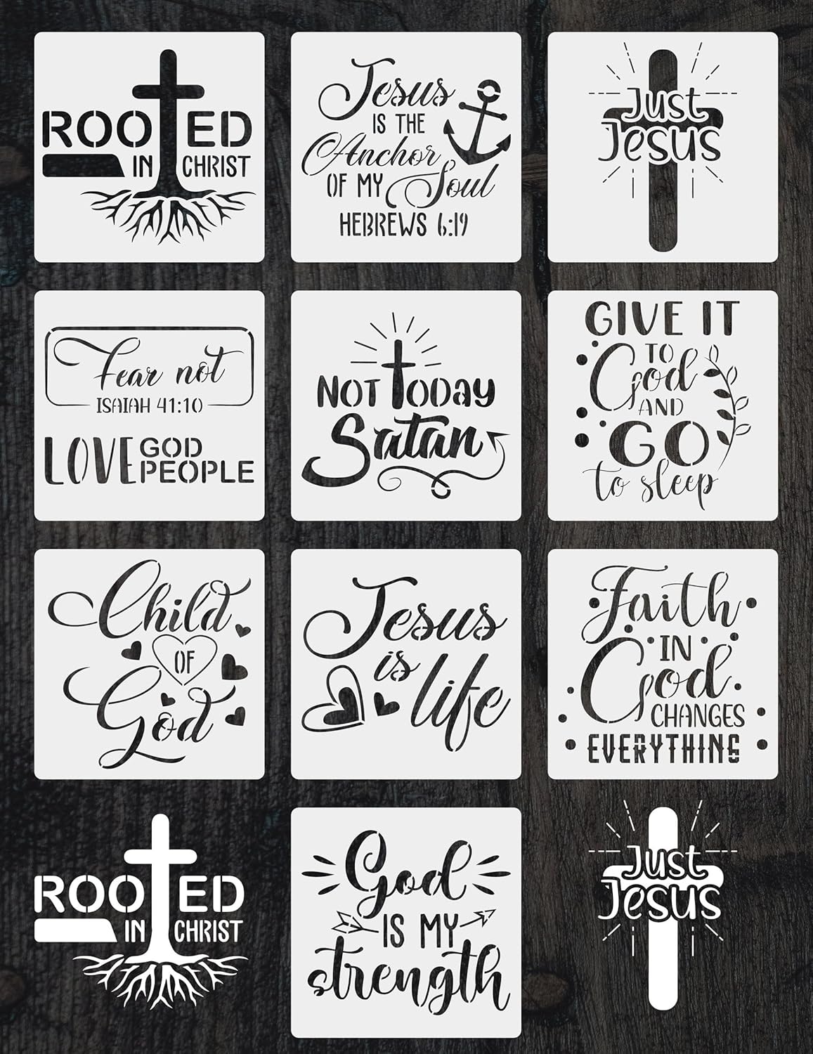 10 PCS Christian Faith Stencils With Quotes And Zambia Ubuy