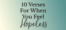 10 Verses For When You Feel Hopeless Women Living Well