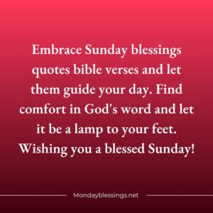 100 Best Sunday Blessings Quotes Images And Prayers
