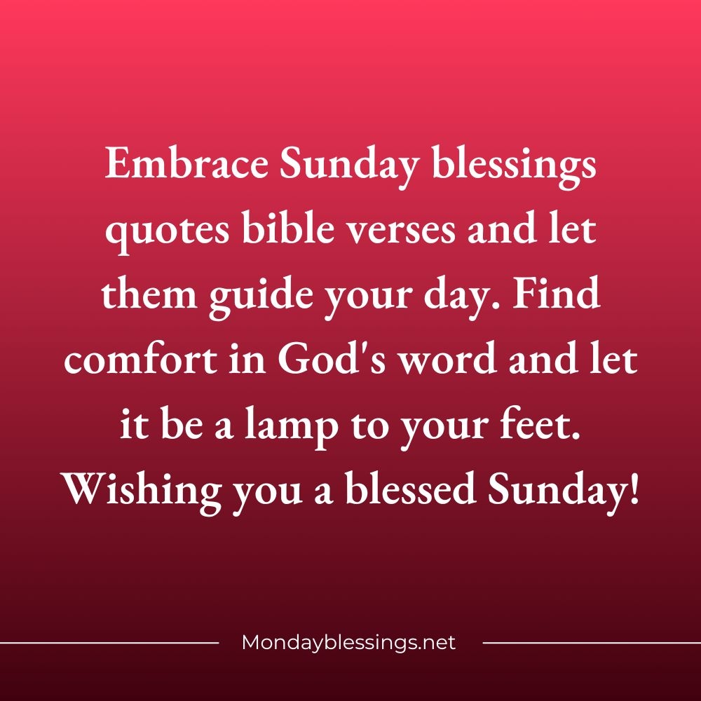 Blessed Sunday Bible Quotes