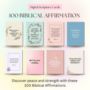 100 Biblical Affirmation Cards For Anxiety Ann Creatives
