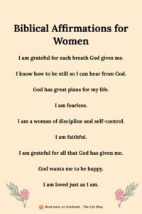100 Biblical Affirmations For Christian Women
