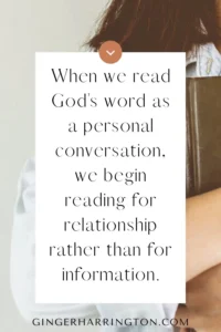 12 Bible Verses To Read Scripture As A Conversation With God Ginger Harrington