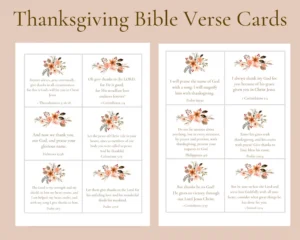 12 Thanksgiving Scripture Cards Digital Download Thankful Bible Verse Card Set Thanksgiving Place Cards Etsy