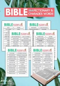 144 Bible Charades Pictionary Game Cards Print Now Frugal Coupon Living