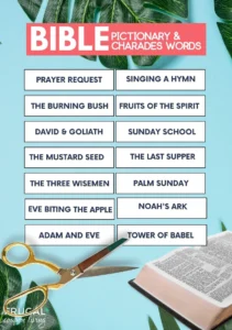 144 Bible Charades Pictionary Game Cards Print Now Frugal Coupon Living