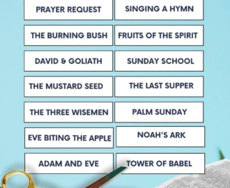 144 Bible Charades Pictionary Game Cards Print Now Frugal Coupon Living