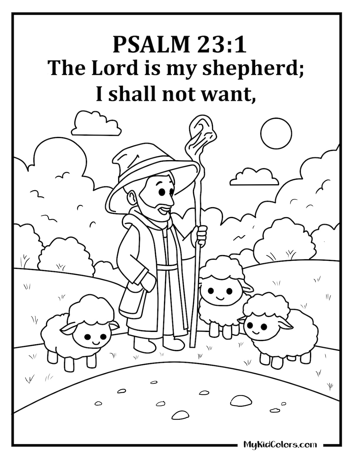 Printable Bible Coloring Pages For Preschoolers