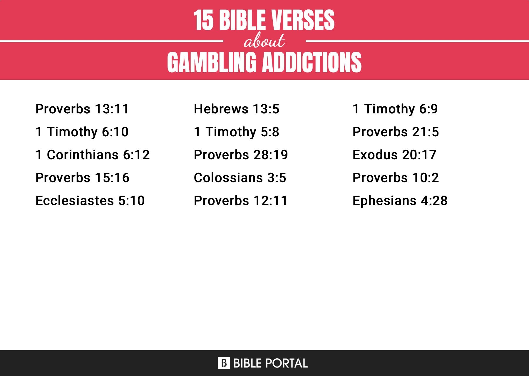 15 Bible Verses About Gambling Addictions