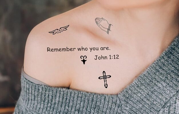 16 Sheet Christian Inspirational Bible Quotes Temporary Tattoos For Adults Kids Buy Now With Express International Delivery GoSupps
