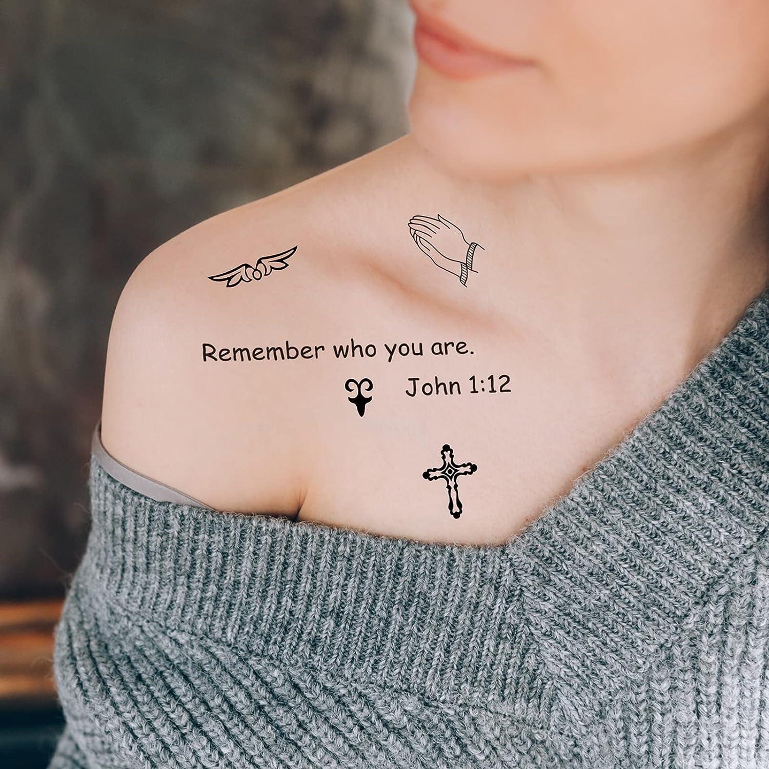 16 Sheet Christian Inspirational Bible Quotes Temporary Tattoos For Adults Kids Buy Now With Express International Delivery GoSupps