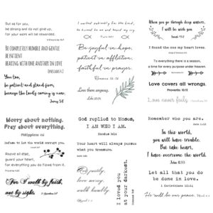 16 Sheets Inspirational Christian Quotes Bible Verses Words Temporary Tattoos EBay