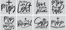 16PCS Christian Faith Stencils With Quotes And Bible Verses Inspirational Wo EBay