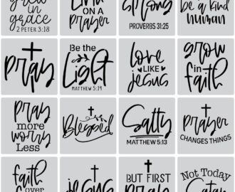 16PCS Christian Faith Stencils With Quotes And Bible Verses Inspirational Wo EBay