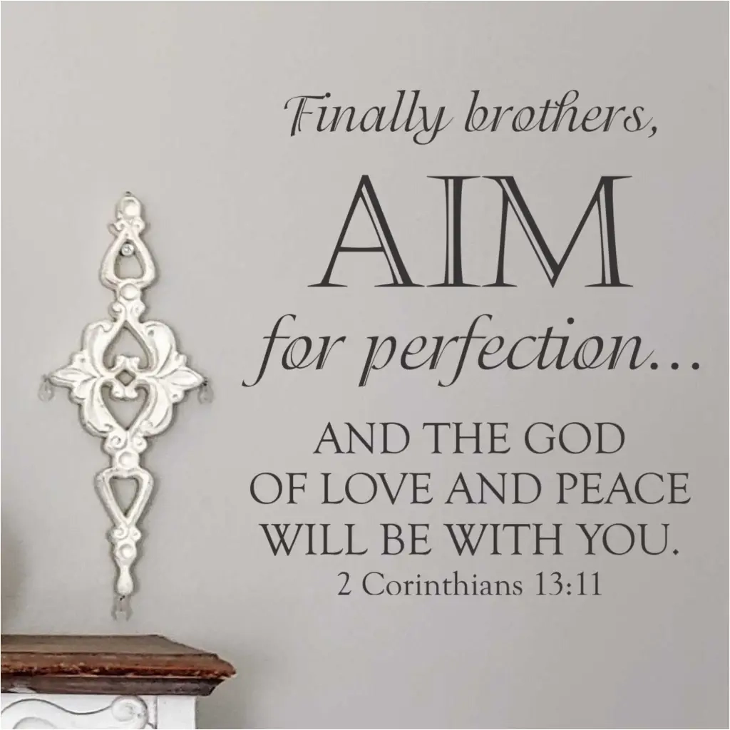 2 Corinthians 13 11 Bible Verse Wall Scripture Decal The Simple Stencil