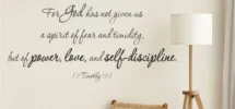 2 Timothy 1 7 Bible Verse For Walls God Power Love Self Discipline The Simple Stencil