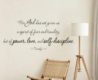 2 Timothy 1 7 Bible Verse For Walls God Power Love Self Discipline The Simple Stencil