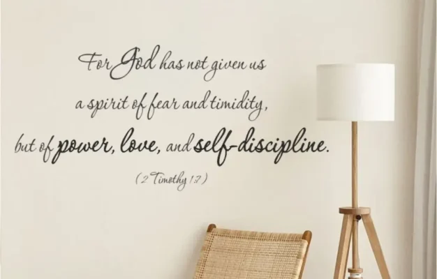 2 Timothy 1 7 Bible Verse For Walls God Power Love Self Discipline The Simple Stencil