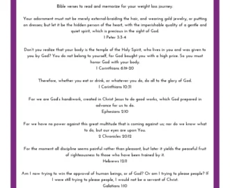 20 Encouraging Bible Verses For Weight Loss And Self Care The Holy Mess