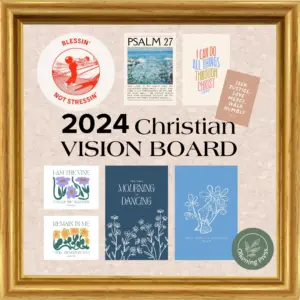 2024 Christian Vision Board Kit Scripture Printables digital Download Etsy