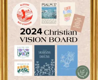 2024 Christian Vision Board Kit Scripture Printables digital Download Etsy