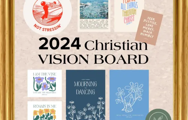 2024 Christian Vision Board Kit Scripture Printables digital Download Etsy