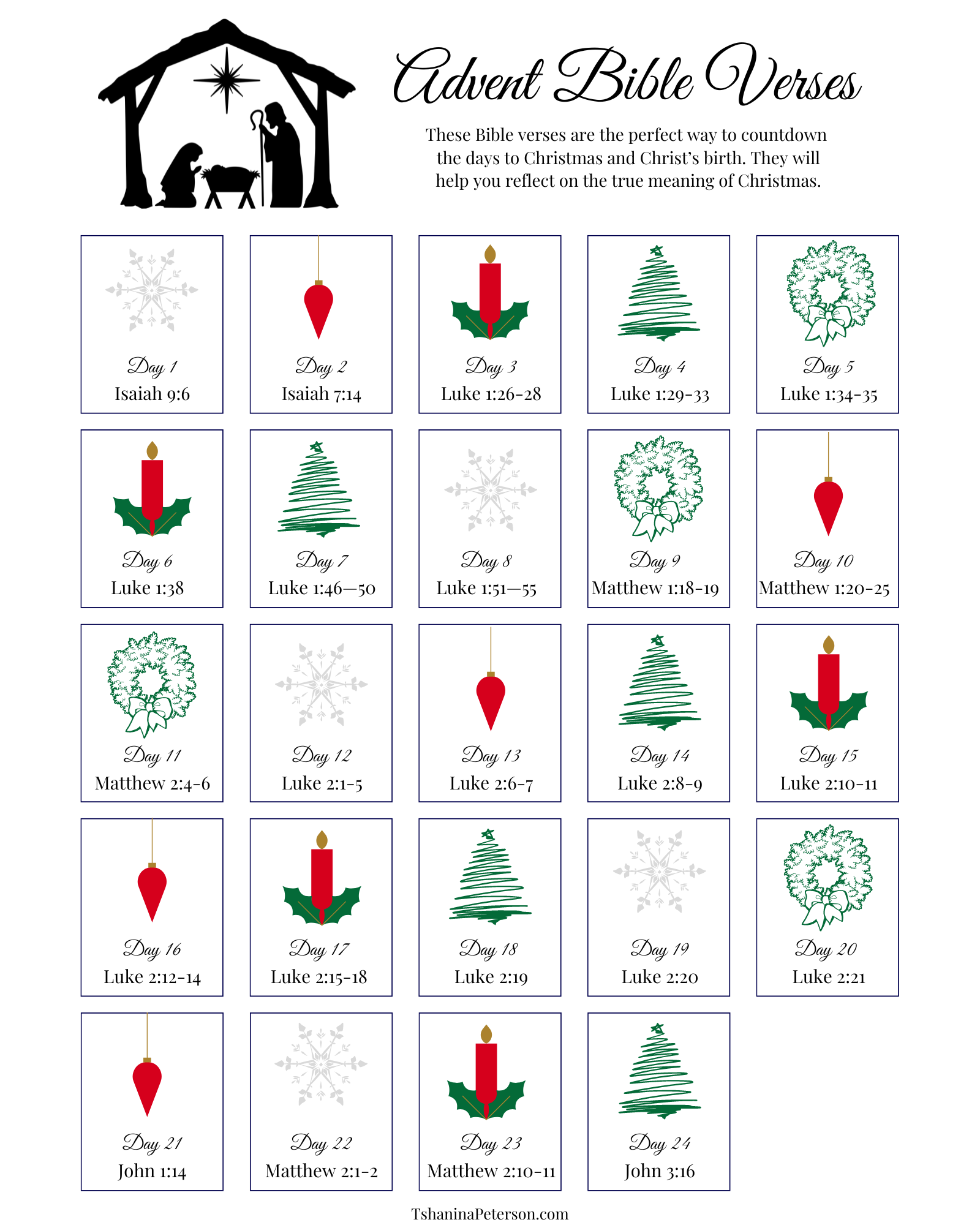 24 Daily Bible Verses For A Meaningful Advent Calendar Plus Free Printable 