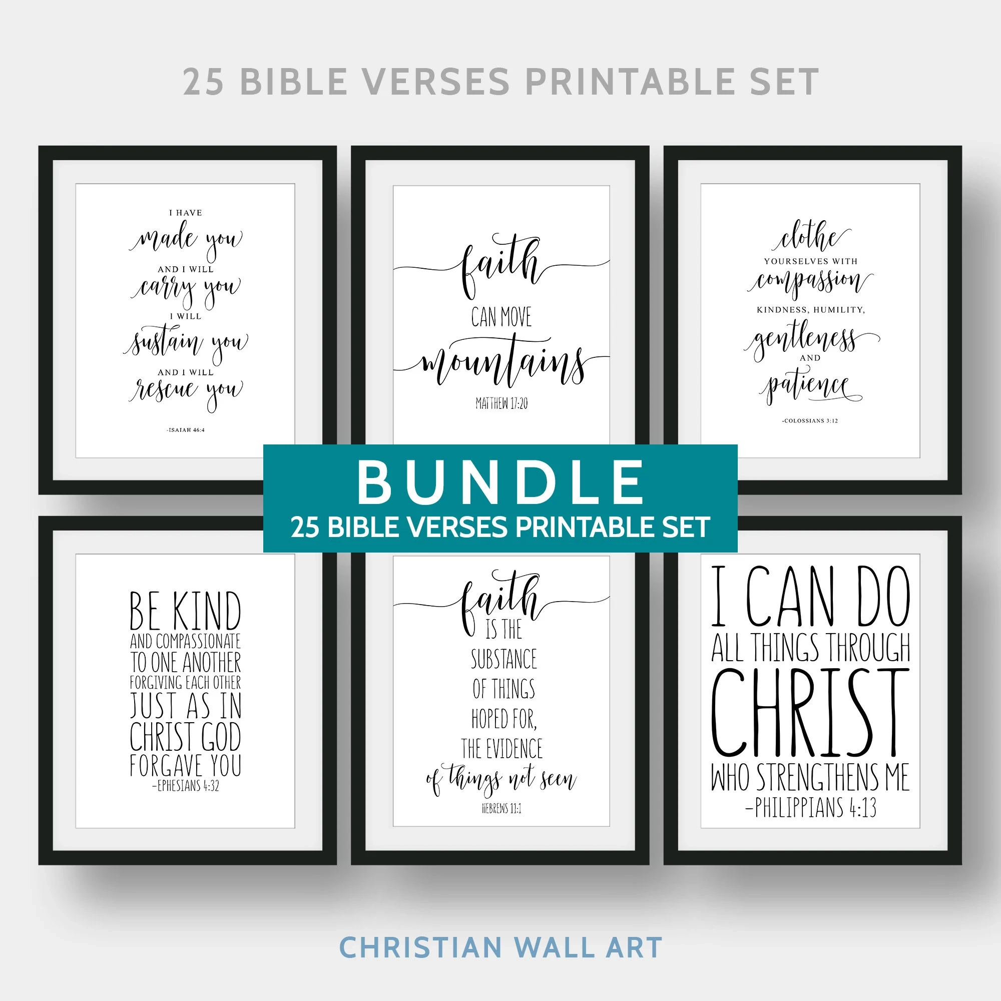 Motivational Printable Bible Verse Wall Art
