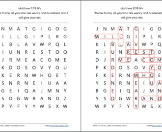 25 Free Bible Word Search Puzzles PDF Printable Download Sunday School Store