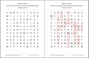 25 Free Bible Word Search Puzzles PDF Printable Download Sunday School Store