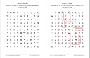 25 Free Bible Word Search Puzzles PDF Printable Download Sunday School Store