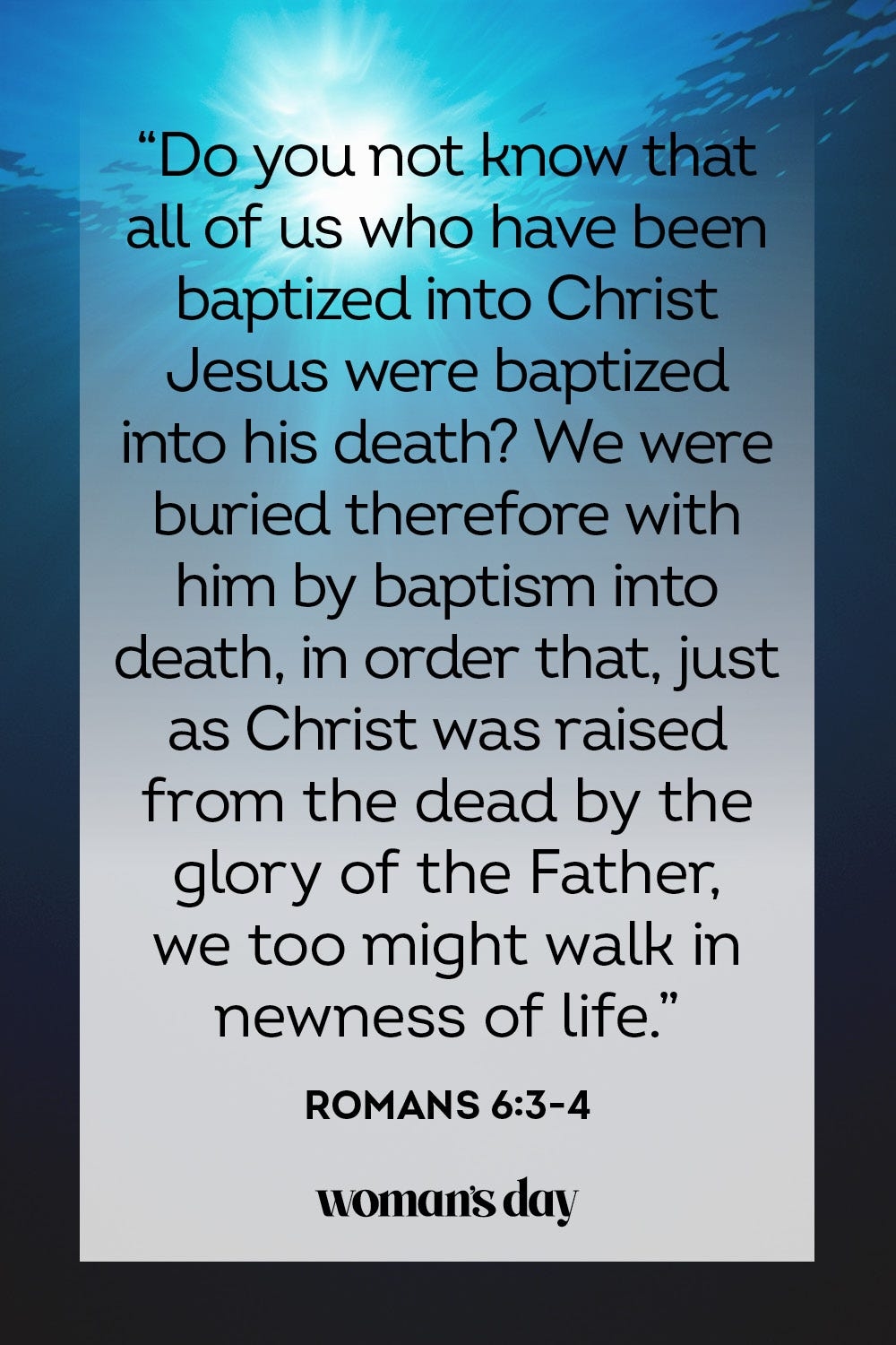 26 Best Baptism Bible Verses Scripture For Baptism Cards