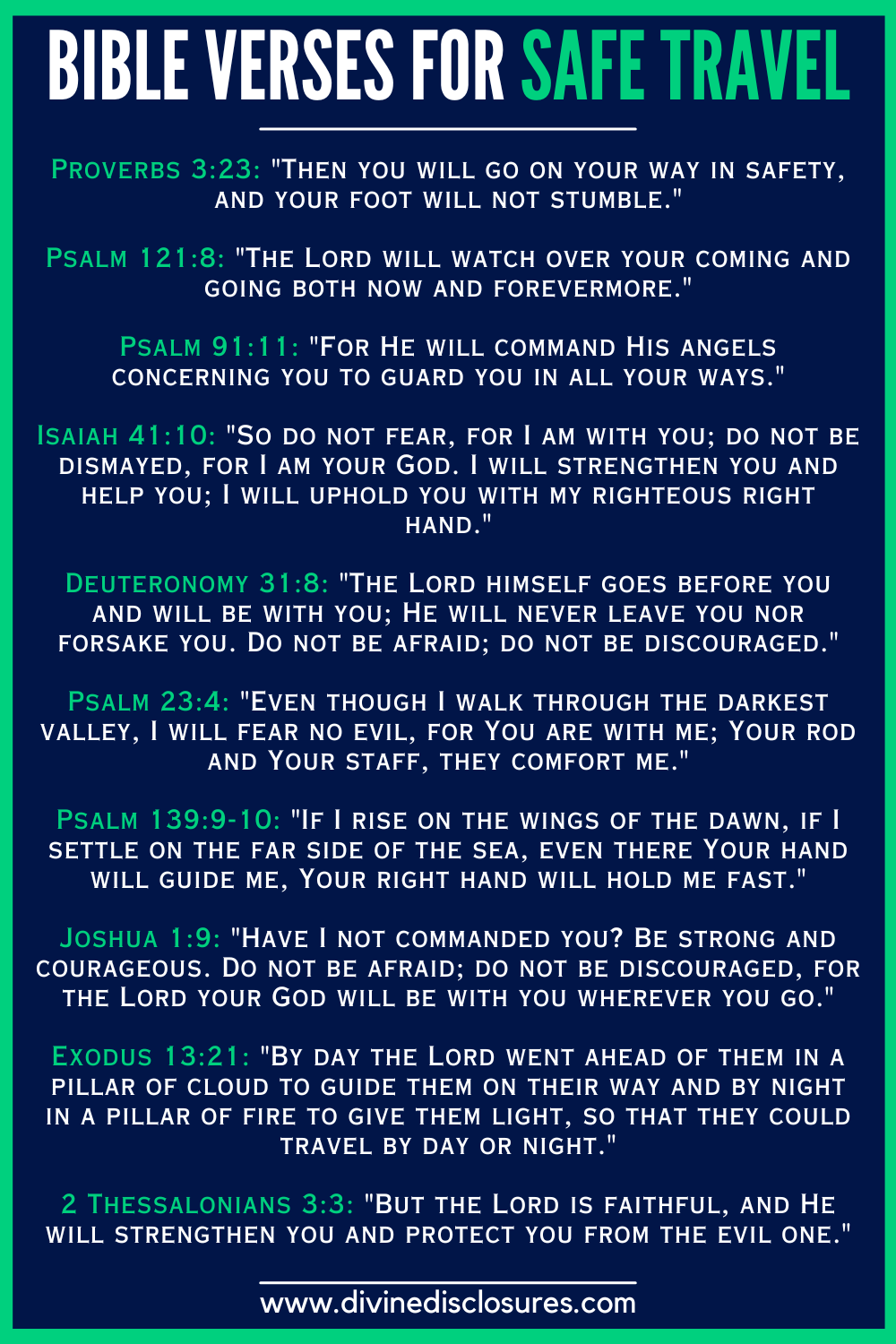 Bible Quotes About Traveling Safely