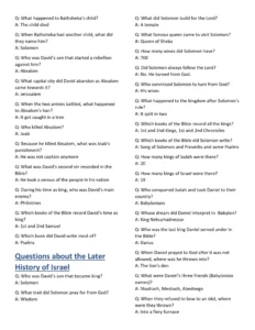 301 Bible Trivia Questions Answers free Download Sunday School Store