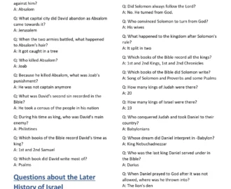 301 Bible Trivia Questions Answers free Download Sunday School Store