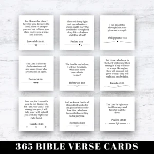 365 Bible Verse Cards Daily Inspiration digital Download Etsy